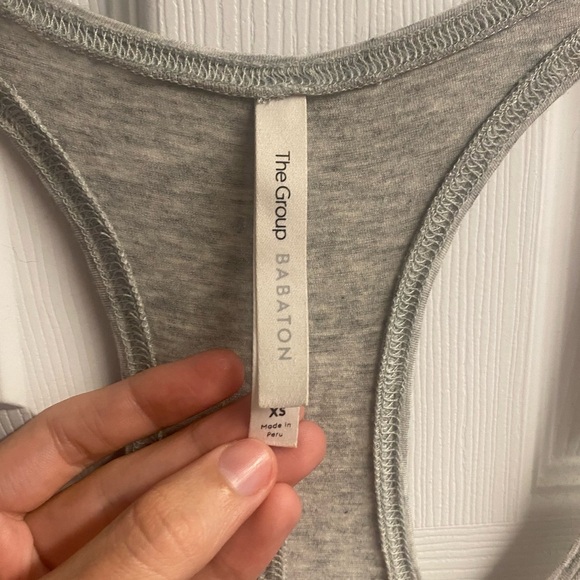 Aritzia The Group Babaton Gray Racerback Tank Size XS - Picture 2 of 4
